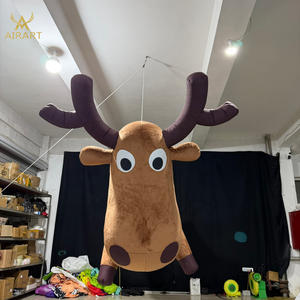 Renne gonflable personnalisé en peluche de dessin animé, ballon de mascotte gonflable Capreolus Pygargus pour la publicité de fête - Product Image 1