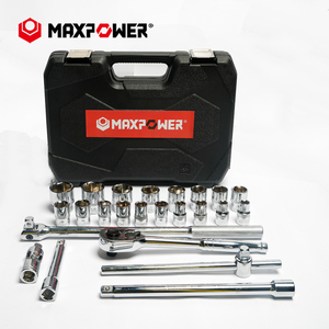 Maxpower 25pcs 1/2 "Ổ đĩ<span class=keywords><strong>a</strong></span> Ratchet xử lý cơ khí ổ cắm Bộ cơ khí Kit - Product Image 1
