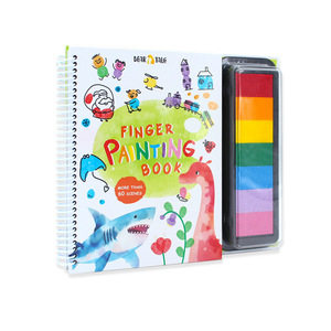 Juego de sellos de Palma de jardín de infantes DIY, álbum de grafiti <span class=keywords><strong>para</strong></span> niños, almohadilla de tinta colorida, pintura de dedos, StampToy <span class=keywords><strong>para</strong></span> capacidad de reconocimiento de color - Product Image 4