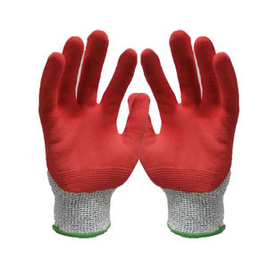 النتريل الأحمر المغلفة الرملي مكافحة قطع قبضة جيدة صناعة ، أنسي A3 - Product Image 4