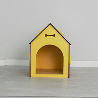 Vente flash - Niche pour chien en MDF durable et écologique, simple, facile à nettoyer, pour l'été, cage pour animaux de compagnie, emballage en carton, utilisation intérieure et extérieure