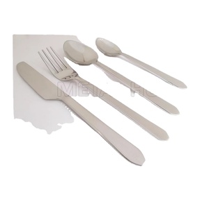 Juego de cubiertos de acero inoxidable sostenible con asas forjadas a mano | Juego de cucharas de cubiertos para el hogar, bodas, camping y obsequios - Product Image 3