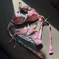 Bikini de Dos Piezas Estampado 2026, Bikini Sexy con Copa Dura y Estilo Juvenil