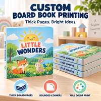 Impression personnalisée de livres cartonnés pour enfants, pages en carton épais, livre d'images pour bébés et tout-petits en couleur