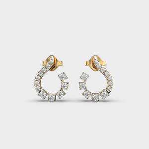 Boucles d'oreilles clous en diamant de laboratoire de qualité supérieure, taille brillant rond, argent sterling 925, collection de bijoux élégants pour femmes - Product Image 6
