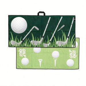 Serviettes de golf en microfibre de haute qualité en promotion, design de logo personnalisé, serviette de sport gaufrée à séchage rapide - Product Image 1