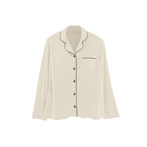 <b>Women's</b> Milk <b>Silk</b> Soft <b>Pajamas</b> Customizable Knitted Fabric Breathable and <b>for</b> Autumn and Spring Quick Batch Delivery - Product Image 2