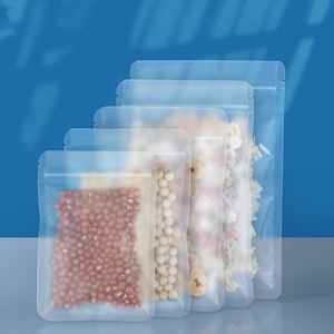 Commercio all'ingrosso In magazzino sacchetti a chiusura lampo smerigliati trasparenti per alimenti imballaggio con cerniera In plastica <span class=keywords><strong>3</strong></span> sacchetti a chiusura lampo trasparenti con sigillo laterale - Product Image 4