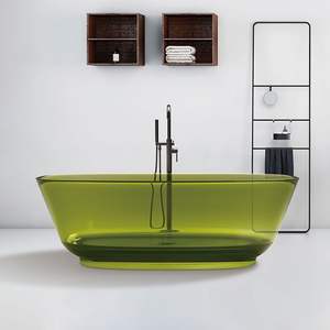 Bunte Freistehende Badewanne aus Harz für Hotelbadezimmer, Transparente Harz-Badewanne, Klare Badewanne aus Kunstharz - Product Image 3