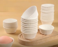 Prix de gros, 500 pièces, moules à cupcakes antiadhésifs écologiques, couleur blanche, moules à muffins en papier pour la cuisson