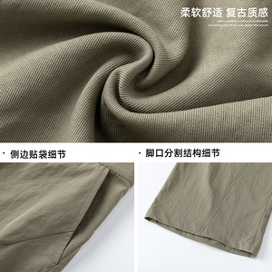 <span class=keywords><strong>Pantaloni</strong></span> Casual da Uomo <span class=keywords><strong>con</strong></span> Spacchetti Laterali, Stile Retrò, Pieghettati, <span class=keywords><strong>Lunghi</strong></span>, a Vita Media, <span class=keywords><strong>con</strong></span> Chiusura a Bottoni - Product Image 5