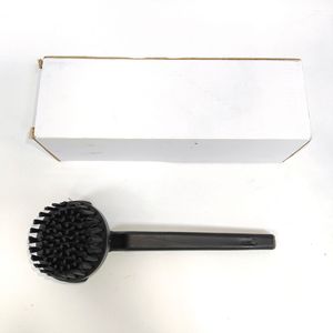 Cepillo de limpieza para cabezal de cafetera Steel Pier, vapor a alta presión, equipo profesional, mango de silicona negro - Product Image 3