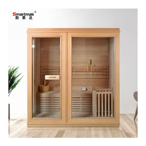 Traditional Custom Indoor Wooden Dry Steam Sauna Room For Sale