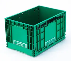 Customized Color Turnover Stackable Vented Box High Quality Moving Plastic Collapsible Folding Crate