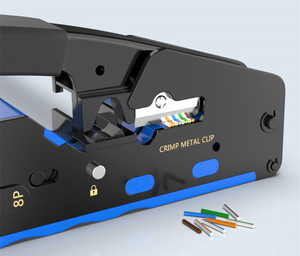 Cạnh Tranh bạc màu đa chức năng Cat5 Cat6 CAT7 pha lê Đầu uốn tóc bồng công cụ Kit FTTH công cụ kẹp cáp - Product Image 5
