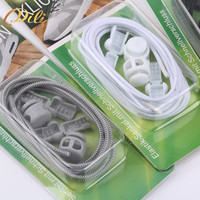 Lacets de chaussures sans nœuds pratiques, emballage blister personnalisé, lacets élastiques ronds faciles à verrouiller, chaussures paresseuses avec lacets sans nœuds colorés