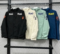 Veste coupe-vent légère imperméable du Brésil avec protection anti-UV et évacuation de l'humidité, séchage rapide, respirante, en 100 % polyester
