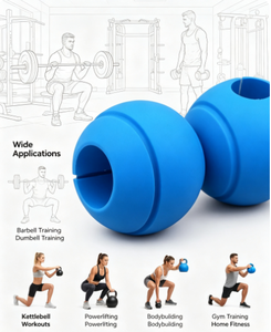 OEM <b>Silicone</b> Fat Barbell Grips Anti-slip Weightlifting Pads for Dumbbell Barbell Training Bodybuilding Fitness Accessories - Product Image 4