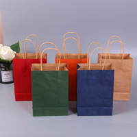 Sacs de shopping en papier kraft résistant, prix d'usine, 60-300 g/m², logo personnalisé imprimé, sac de shopping personnalisé en papier kraft