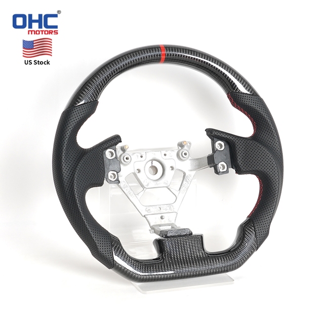 USA Warehouse Real Carbon Fiber Steering Wheel for Infiniti G35 Coupe Steering Wheel 2003-2007 Perforated Leather Grip