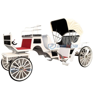New Large Style ZHENDA Xuchang Sightseeing Horse Carriage for Wedding and Special Transportation 6 Persons Solid <b>Rubber</b> Tires - Product Image 1