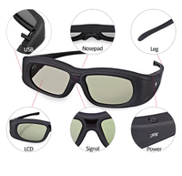Gafas 3D con Obturador Activo para Proyector DLP Gonbes G05, Bluetooth, TV, Gafas 3D con Obturador Activo para Proyector DLP, Bluetooth, TV