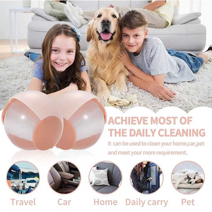 Portable Hair Remover Roller Ball for Couch and Clothes Floor Dust Wiper Pet Hair Dog Cat Transparent Sticky Roller
