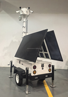 Remorque solaire mobile pliable avec caméra de sécurité CCTV et vision nocturne HD pour surveillance temporaire