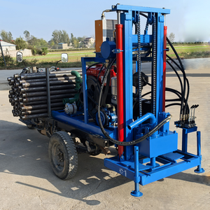 Plateforme de forage hydraulique bleue pour puits d'eau avec rack à tuyaux et moteur pour l'exploitation minière et l'extraction des eaux souterraines - Product Image 3