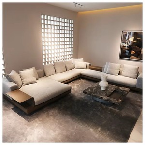 Modern Minimalist I-Shaped Modular <b>Set</b> <b>Square</b> Fabric Corner for Living Room Apartments Hotels and Villas - Product Image 1