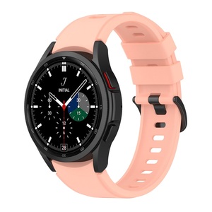 Pulsera deportiva de 20mm sin huecos, correa de repuesto para <span class=keywords><strong>Samsung</strong></span> <span class=keywords><strong>Galaxy</strong></span> <span class=keywords><strong>Watch5</strong></span> Pro <span class=keywords><strong>Watch5</strong></span> Watch4, correa de reloj de silicona clásica - Product Image 2