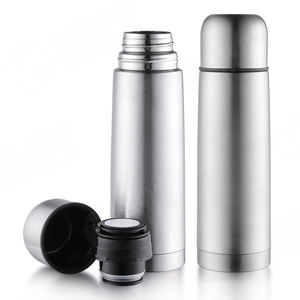 กระติกน้ำสุญญากาศสแตนเลสแบบสองชั้นทรงกระสุน ฝาปิดแบบกด ไม่ทำให้เกิดเหงื่อ - Product Image 3