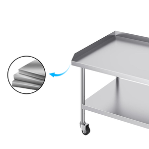 Mesa de Limpieza de Mariscos de Acero Inoxidable 201 304, Fácil de Montar, con Panel de Tres Lados - Product Image 3
