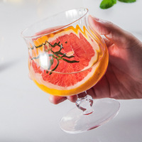 Verre à brandy en verre à bord doré 210 ml 300 ml, verre à cognac tulipe, verre à dégustation de whisky sur pied – Vente en gros
