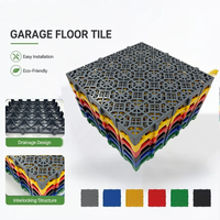 Dalles de garage robustes, écologiques et imperméables, dalles de terrasse modulaires en WPC à emboîtement avec drainage pour atelier, entrepôt, salle de sport