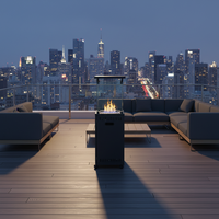Chine Grande usine Bon prix Chauffe-terrasse carré au gaz naturel Patio extérieur Brûleur au gaz propane Foyer avec CE
