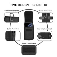 Sacs de taille imperméables Oxford sac banane pour hommes étui vertical Nylon tactique Molle sacs d'extérieur suspendus pochette pour téléphone portable