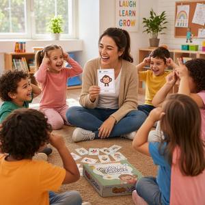 Juego de Cartas Educativo Ecológico y Duradero para Niños, con Sonidos de Gestos y Mimicarias, Tarjetas de Aprendizaje Interactivas para la Primera Infancia - Product Image 3