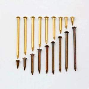 Remaches decorativos para muebles de latón chapado en oro vintage, de vástago liso y cabeza redonda pequeña, estilo clavo común, marca SOTTS, Clase 6 - Product Image 6