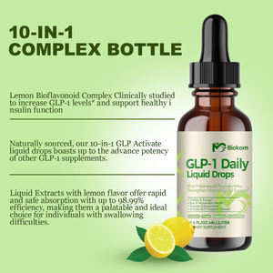 Biokom OEM etichetta gocce liquide con berberina HCI, tè verde, cannella di Ceylon, Aloe Vera, bromelina e Coenzyme-Q10 per la digestione - Product Image 5