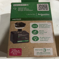 Dispositif anti-surtension universel Square D 25 Ka pour toute la maison, Hepd25, neuf, original, Spot Plc