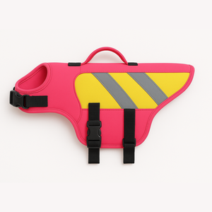 कस्टम बड़े कुत्ते जीवन जैकेट वाटरप्रूफ पकने के लिए नियोप्रोन पालतू जानवरों के कपड़े ठोस पैटर्न कपड़े - Product Image 3