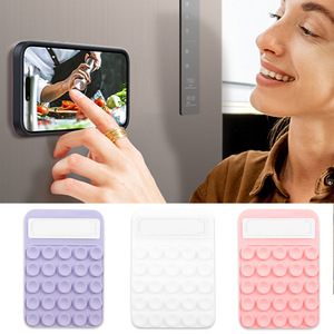 Support de téléphone avec ventouse, support magnétique pour tableau de bord de voiture, en silicone rose, violet, blanc, compatible avec iPhone - Product Image 4