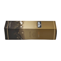 Boîte cadeau d'emballage de bouteilles de whisky, de tequila et de vin de luxe sur mesure, recyclable, écologique, avec laminage mat doré