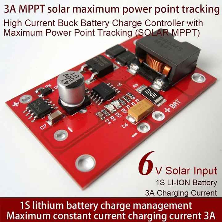 BMS 1S MPPT Solar Panel Controller 3.7V 4.2V 18650 Lithium Li-ion ...