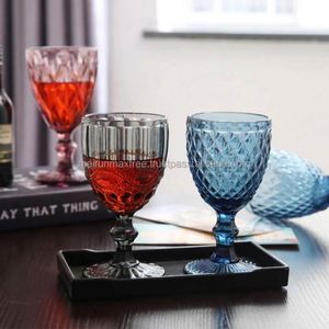 Vente en gros de gobelets à vin en cristal transparent personnalisés rose et bleu pour la rentrée scolaire, double paroi, 320 ml/350 ml, style américain classique - Product Image 4