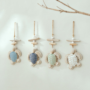Mediterranean Style 3D Sea Turtle <b>Wall</b> Hanging Ornament Wood Color Home <b>Decor</b> Entryway Living Room Bedroom Decoration - Product Image 2