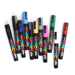 Marqueurs de <span class=keywords><strong>peinture</strong></span> <span class=keywords><strong>Posca</strong></span>, marqueurs acryliques moyens PC-5M avec pointes réversibles, recommandés par les artistes pour les cadeaux - Product Image 5