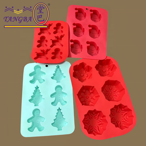 Molde de mousse de silicona de Navidad Tangba, muñeco de nieve, hombre de jengibre, postre, moldes para hornear pasteles, moldes para hornear - Product Image 2
