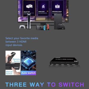 Commutateur HDMI SYONG <span class=keywords><strong>3</strong></span> entrées 1 <span class=keywords><strong>sortie</strong></span>, commutateur HDMI 2.0 4K30Hz, séparateur <span class=keywords><strong>3</strong></span> ports, sélecteur de commutateur HDMI, pour PS5 Xbox Lecteur DVD Fire - Product Image 5